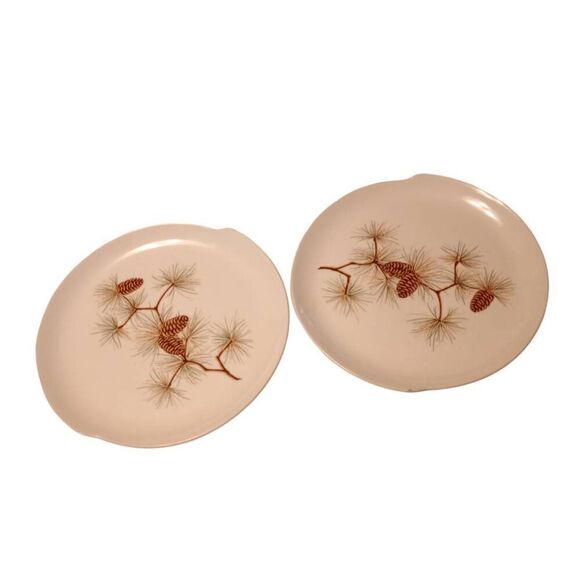 Vintage, W.S George pine cone Branch plates, set of 2 - Picture 4 of 6